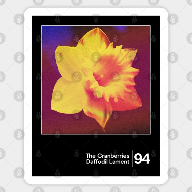 The Cranberries - Daffodil Lament / Minimalist Graphic Design Fan Art Sticker by saudade